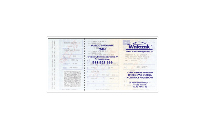 Okładka na dowód rejestracyjny